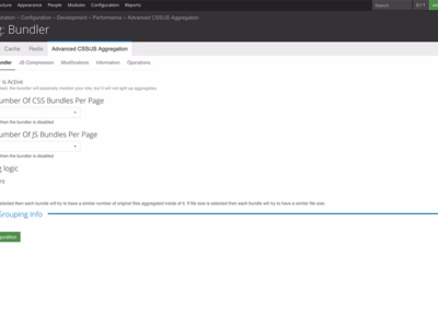 Advanced aggregation bundles screenshot.