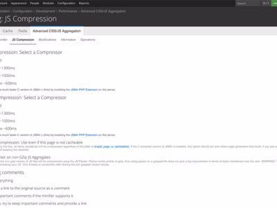 Advanced aggregation javascript compression screenshot.