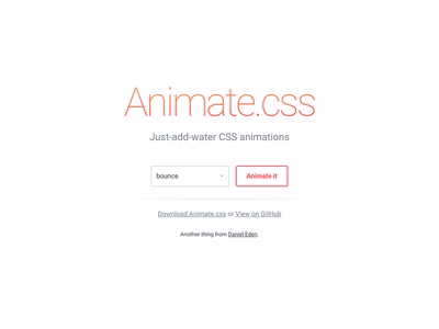 Animate.css screenshot.
