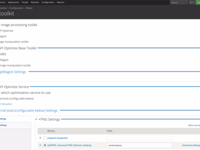 Image toolkit settings screenshot.