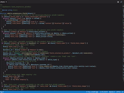 Some example preprocess code.