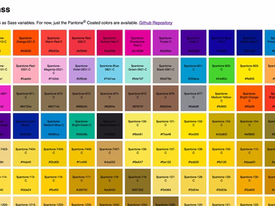 Pantone Sass screenshot.