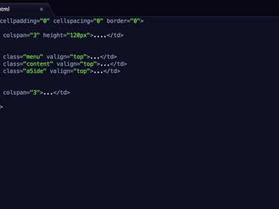 Some HTML table markup.