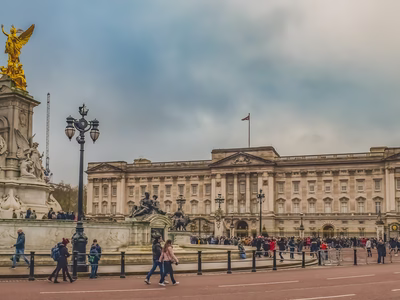 Buckingham Palace in London, England.
