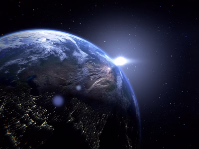In Earth's orbit.