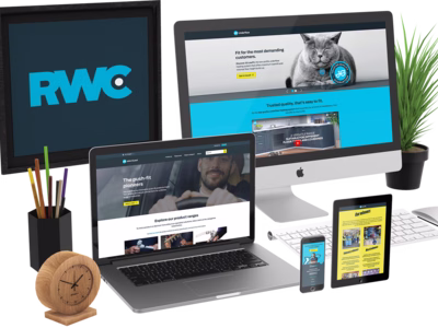 A suite of websites for RWC shown on several different devices.
