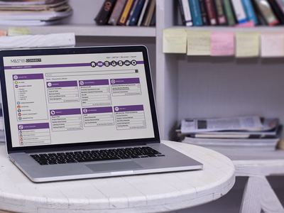 M&S: Food Tech Connect Extranet Document Store page on an Apple MacBook.