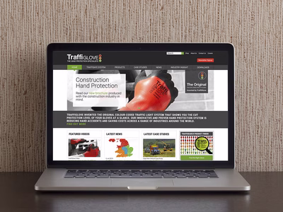 Traffi: Company Website Home page on an Apple MacBook.