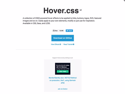 Hover.css screenshot.