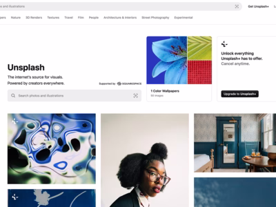 Unsplash screenshot.