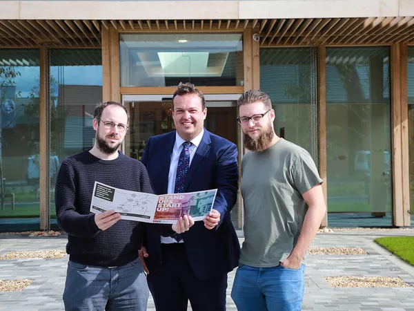 Left to right: Barry Fisher, Stephen Brownlie, Darren Fisher.