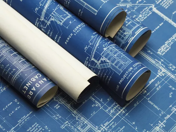 A roll of blueprints
