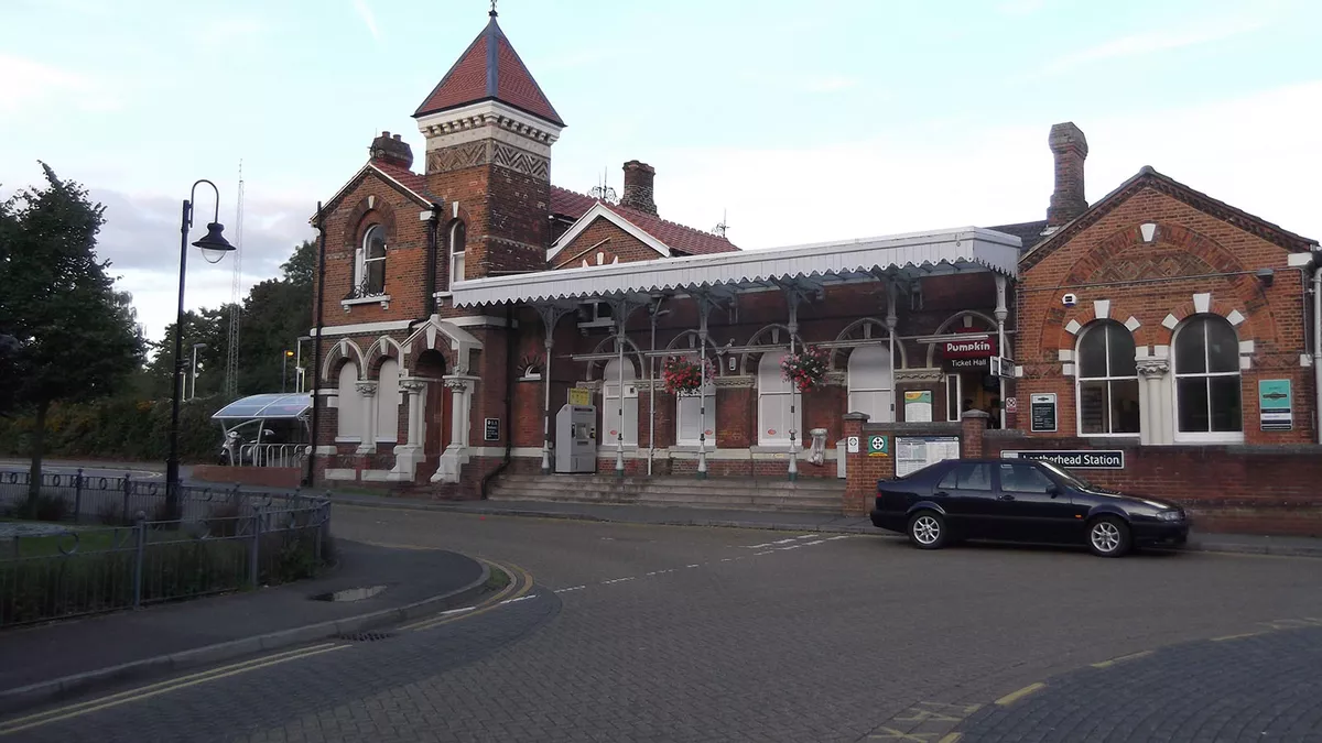 Grade II listed 1867 Leatherhead railway station building.