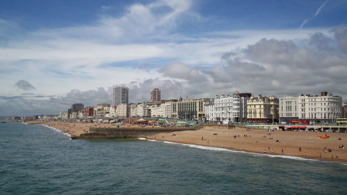 The city of Brighton taken from the air.