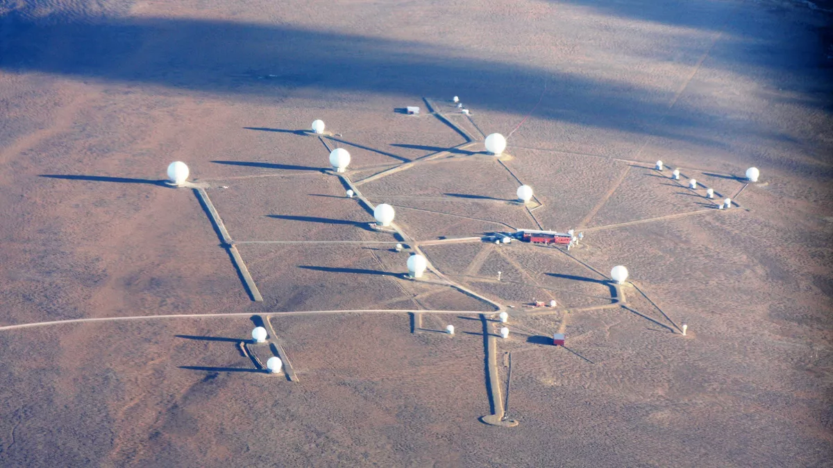 Aerial view of Svalbard Satellite Station in 2011.