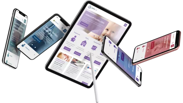 Virtus Health's European websites shown a variety of phones and tablets.