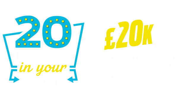 John Guest 20 grand in your hand competition logo.