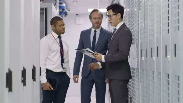 A tour taking place inside Datum's datacentre.