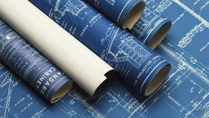 A roll of blueprints