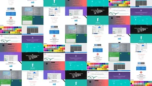 A collection of screenshots from various online CSS resources.