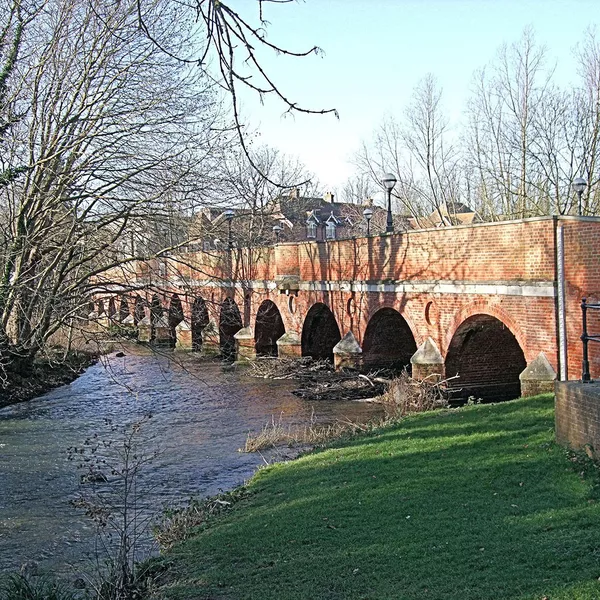 Leatherhead Town Bridge Over The River Mole.