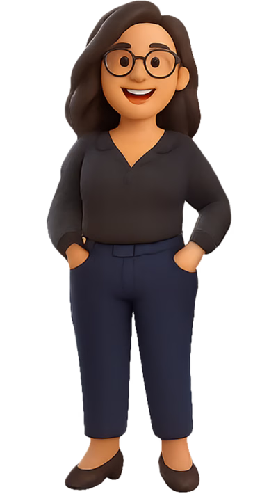 Pri Scarabelli, Frontend Developer at Pivale digital transformation agency - a woman with dark hair, glasses, and a big smile